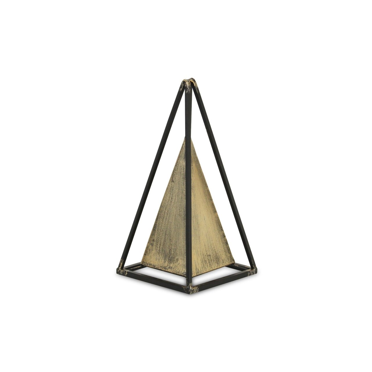 Contemporary Home Living 12" Bronze and Black Pyramid Tabletop Decoration